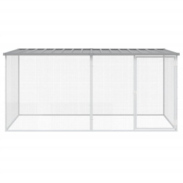 VXL8720845916695_g_en_hd_1.jpg vidaXL Klietka pre kurčatá strecha bledosivá 203x98x90 cm poz. oceľ – Obrázok 3