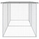 vidaXL Klietka pre kurčatá strecha bledosivá 203x98x90 cm poz. oceľ – Obrázok 4