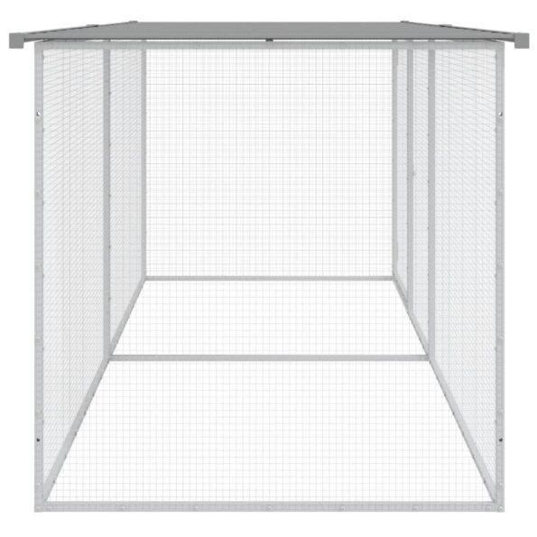 VXL8720845916695_g_en_hd_2.jpg vidaXL Klietka pre kurčatá strecha bledosivá 203x98x90 cm poz. oceľ – Obrázok 4