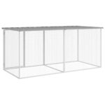 vidaXL Klietka pre kurčatá strecha bledosivá 203x98x90 cm poz. oceľ – Obrázok 5