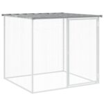 vidaXL Klietka pre kurčatá strecha bledosivá 203x98x90 cm poz. oceľ – Obrázok 6