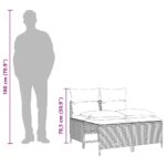 vidaXL 5-dielna záhradná súprava pohoviek s vankúšmi svetlosivá – Obrázok 8