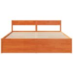vidaXL Posteľ bez matraca voskovo hnedá 180x200 cm masívna borovica – Obrázok 4
