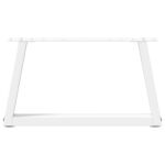 vidaXL Nohy jedálenského stola V-Shape 2 ks Biela 70x(30-31,3) cm Oceľ – Obrázok 5