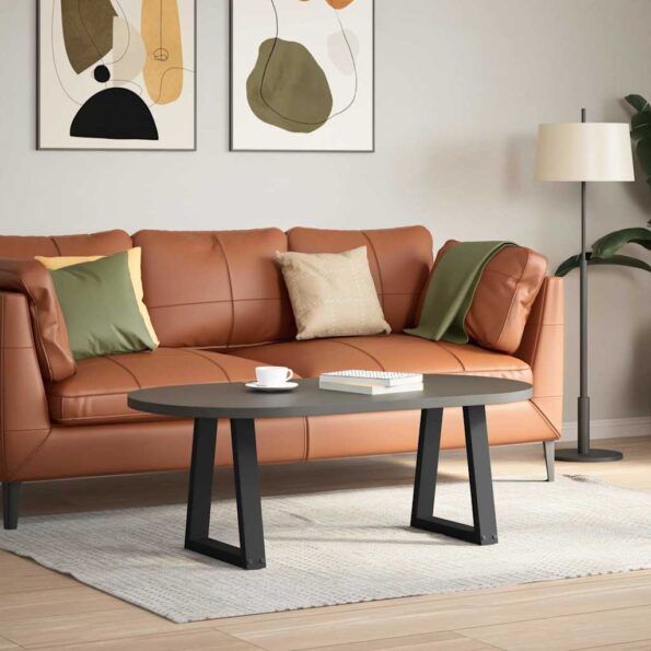 vidaXL Nohy jedálenského stola V-Shape 2 ks Čierna 28x(42-43,3)cm Oceľ – Obrázok 2