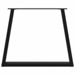 vidaXL Nohy jedálenského stola V-Shape 2 ks Čierna 70x(72-73,3)cm Oceľ – Obrázok 5