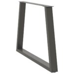 vidaXL Nohy jedálenského stola V-Shape 2 ks Antracit 100x(72-73,3) cm – Obrázok 4