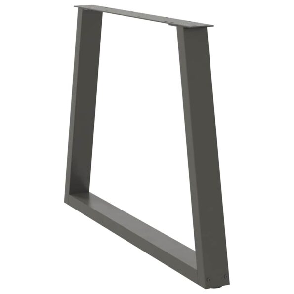 vidaXL Nohy jedálenského stola V-Shape 2 ks Antracit 100x(72-73,3) cm – Obrázok 4