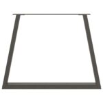vidaXL Nohy k jedálenskému stolu v tvare V, 3 ks, antracitové, 90 x (72-73,3) cm, oceľ – Obrázok 5