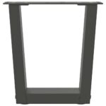 vidaXL Nohy jedálenského stola V-Shape 2 ks Antracit 40x(30-31,3) cm – Obrázok 5