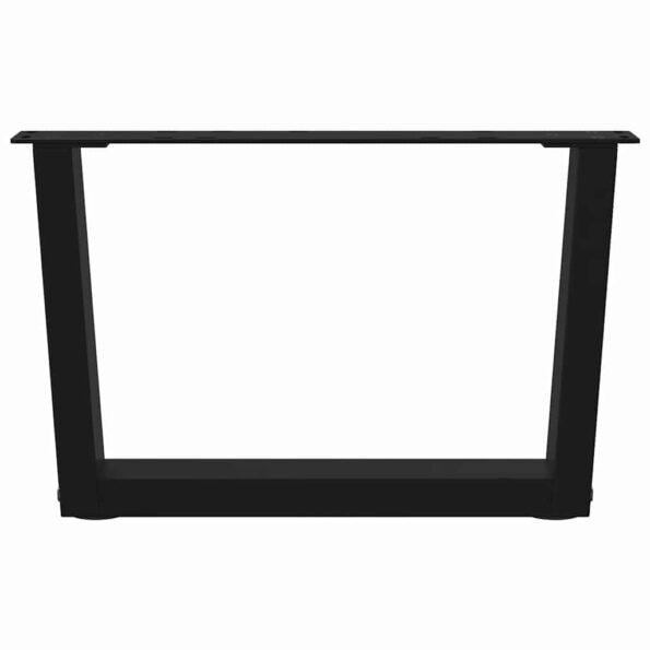 vidaXL Nohy jedálenského stola V-Shape 2 ks Čierna 60x(30-31,3)cm Oceľ – Obrázok 5