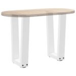 vidaXL Nohy konferenčného stolíka v tvare V, 2 ks, biele, 38 x (42-43,3) cm, oceľové – Obrázok 8