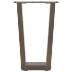 vidaXL Nohy jedálenského stola V-Shape 2 ks Prírodná oceľ – Obrázok 5