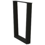 vidaXL Nohy jedálenského stola V-Shape 2 ks Čierna 70x(72-73,3)cm Oceľ – Obrázok 5