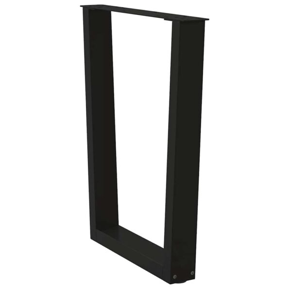 vidaXL Nohy jedálenského stola V-Shape 2 ks Čierna 70x(72-73,3)cm Oceľ – Obrázok 5