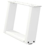 vidaXL Nohy konferenčného stolíka v tvare U, 2 ks, biele, 40 x (30-31) cm, oceľové – Obrázok 4