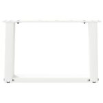 vidaXL Nohy konferenčného stolíka v tvare U, 2 ks, biele, 40 x (30-31) cm, oceľové – Obrázok 5