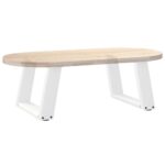 vidaXL Nohy konferenčného stolíka v tvare U, 2 ks, biele, 40 x (30-31) cm, oceľové – Obrázok 8