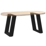 vidaXL Nohy konferenčného stolíka v tvare U, 2 ks, čierne, 38 x (42-43) cm, oceľové – Obrázok 8