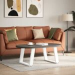 VidaXL Nohy konferenčného stolíka v tvare U 2 ks Biela 60x(42-43) cm – Obrázok 3