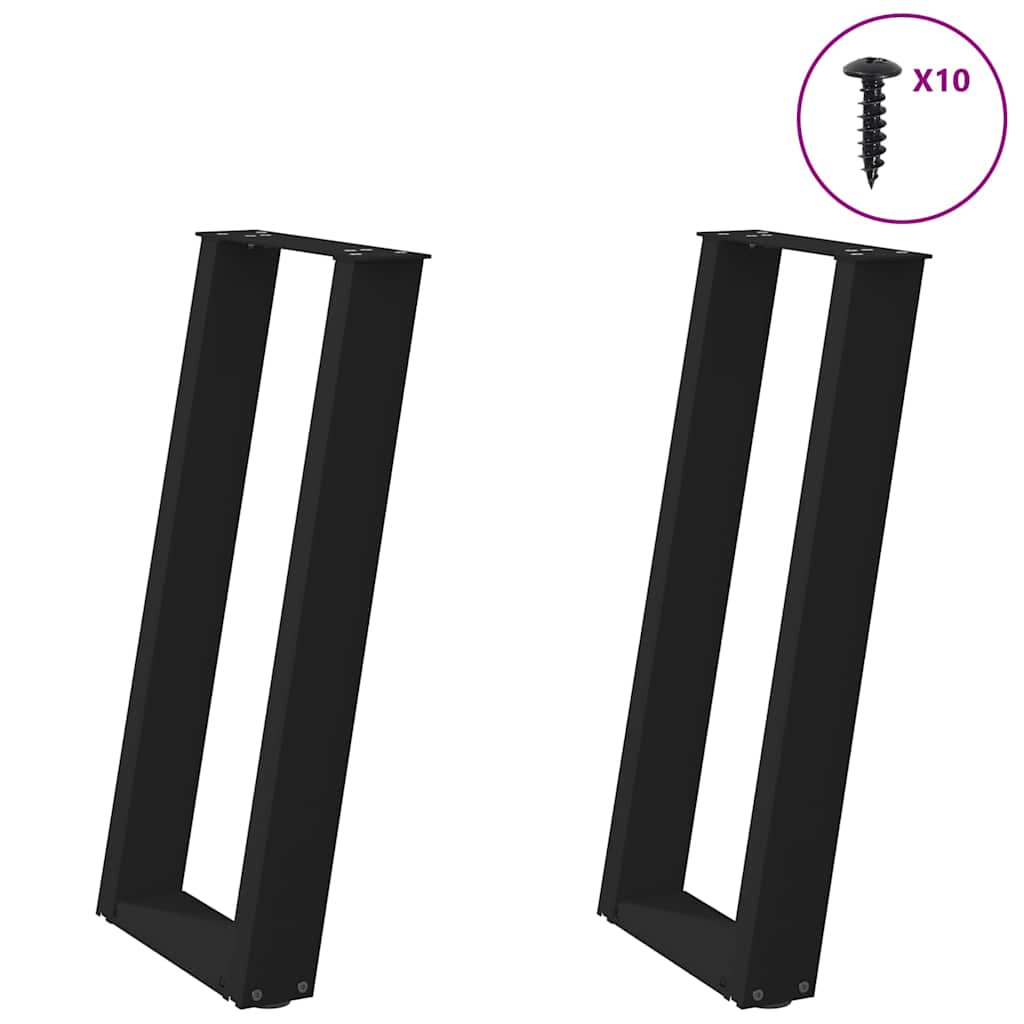 VXL8721158314369_a_en_hd_1.jpg vidaXL Nohy ku konzolovému stolu v tvare U, 2 ks, čierne, 28 x (72-73) cm, oceľové – Obrázok 1
