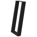 vidaXL Nohy ku konzolovému stolu v tvare U, 2 ks, čierne, 28 x (72-73) cm, oceľové – Obrázok 4
