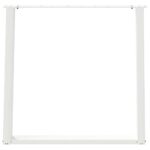 vidaXL Nohy jedálenského stola v tvare U 2 ks Biela 80x(72-73) cm Oceľ – Obrázok 5