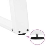 vidaXL Nohy jedálenského stola v tvare U 2 ks Biela 80x(72-73) cm Oceľ – Obrázok 9