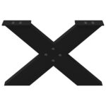 vidaXL Nohy konferenčného stolíka X-Shaped 2 ks Čierna 60x(30-31) cm – Obrázok 5