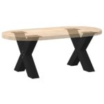 vidaXL Nohy konferenčného stolíka v tvare X, 2 ks, čierne, 50 x (42-43) cm, oceľové – Obrázok 8