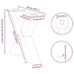 vidaXL Nohy konferenčného stolíka v tvare X, 2 ks, čierne, 50 x (42-43) cm, oceľové – Obrázok 10