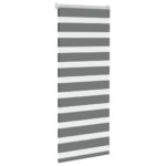 vidaXL Zebra roleta tmavošedá 65x100 cm šírka látky 60,9 cm polyester – Obrázok 3