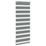 vidaXL Zebra roleta tmavošedá 65x100 cm šírka látky 60,9 cm polyester – Obrázok 4