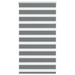 vidaXL Zebra roleta tmavošedá 75x100 cm šírka látky 70,9 cm polyester