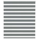 vidaXL Zebra roleta tmavošedá 120x100 cm šírka látky 115,9cm polyester