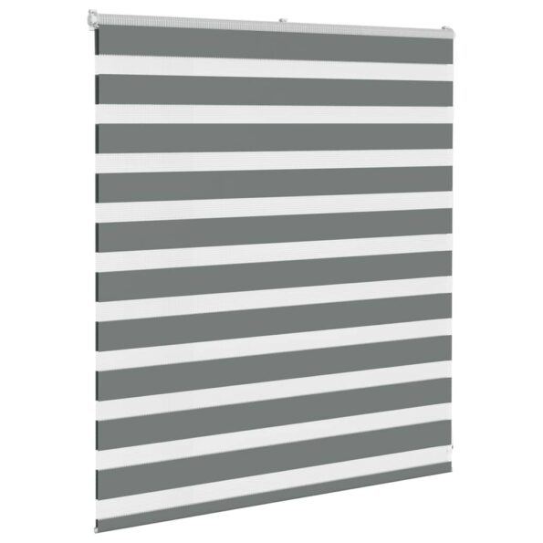 vidaXL Zebra roleta tmavošedá 120x100 cm šírka látky 115,9cm polyester – Obrázok 3