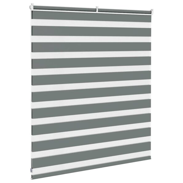 vidaXL Zebra roleta tmavošedá 120x100 cm šírka látky 115,9cm polyester – Obrázok 4