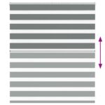 vidaXL Zebra roleta tmavošedá 120x100 cm šírka látky 115,9cm polyester – Obrázok 5