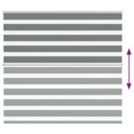 vidaXL Zebra roleta tmavošedá 155x100 cm šírka látky 150,9cm polyester – Obrázok 5