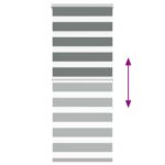 vidaXL Zebra roleta tmavošedá 60x150 cm šírka látky 55,9 cm polyester – Obrázok 5