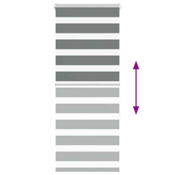 vidaXL Zebra roleta tmavošedá 60x150 cm šírka látky 55,9 cm polyester – Obrázok 5