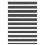vidaXL Zebra roleta čierna 115x100 cm šírka látky 110,9cm polyester