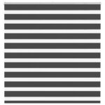 vidaXL Zebra roleta čierna 145x150 cm šírka látky 140,9cm polyester