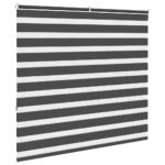 vidaXL Zebra roleta čierna 155x150 cm šírka látky 150,9cm polyester – Obrázok 4