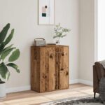vidaXL Komoda staré drevo 60x30x75 cm kompozitné drevo – Obrázok 3
