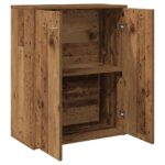 vidaXL Komoda staré drevo 60x30x75 cm kompozitné drevo – Obrázok 5