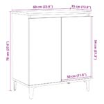 vidaXL Komoda staré drevo 60x35x70 cm spracované drevo – Obrázok 10