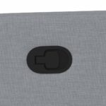 vidaXL Sklápacie masážne kreslo bledosivé látka – Obrázok 9