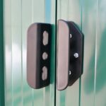 vidaXL Záhradná kôlňa, zelená, kov 204x132x186 cm – Obrázok 2