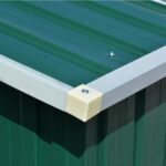 vidaXL Záhradná kôlňa 257x298x178 cm, kov, zelená – Obrázok 4